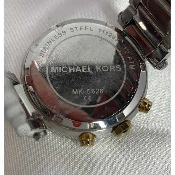 Michael Kors Womens Parker Analogue Watch Gold-Tone Crystal-Accented Stainless S - Picture 2 of 11